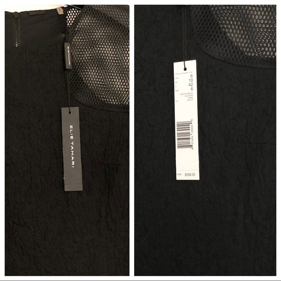 Elie Tahari Herika Dress Black 6 NWT $398 - Picture 14 of 16